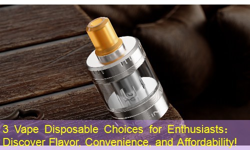 3 Vape Disposable Choices for Enthusiasts： Discover Flavor, Convenience, and Affordability!